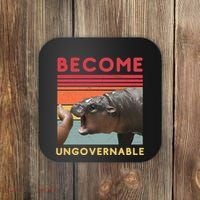 Become Ungovernable Moo Deng Hippo Coaster thumb 0