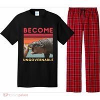 Become Ungovernable Moo Deng Hippo Pajama Set thumb 0