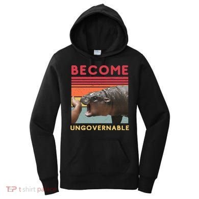 Become Ungovernable Moo Deng Hippo Women's Hoodie