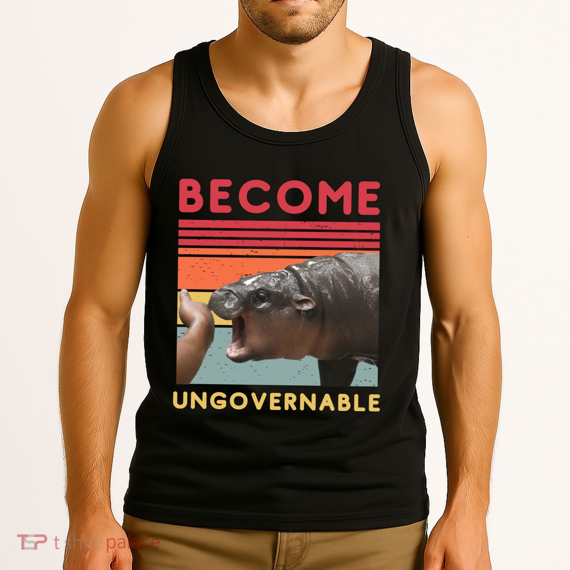 Become Ungovernable Moo Deng Hippo Tank Top