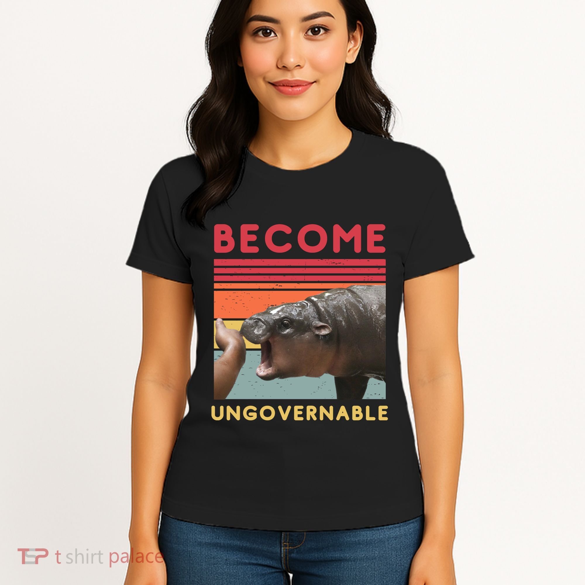 Become Ungovernable Moo Deng Hippo Women's T-Shirt
