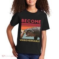 Become Ungovernable Moo Deng Hippo Kids T-Shirt thumb 2