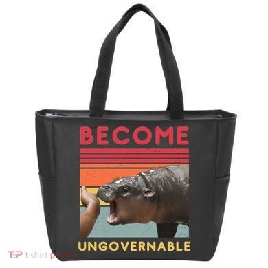 Become Ungovernable Moo Deng Hippo Tote Bag