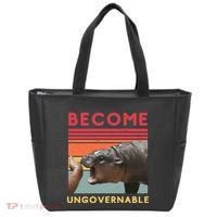 Become Ungovernable Moo Deng Hippo Tote Bag thumb 0