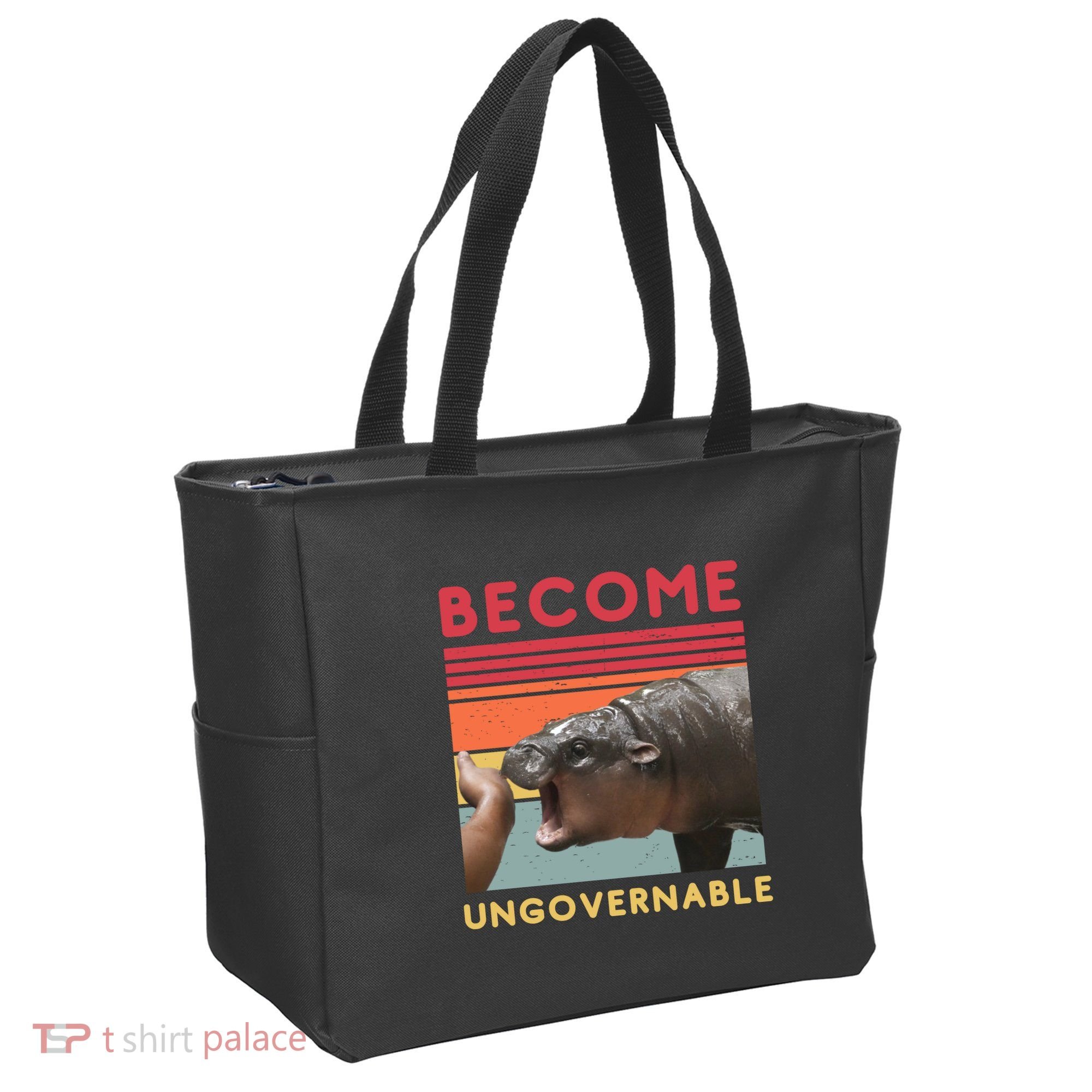 Become Ungovernable Moo Deng Hippo Tote Bag