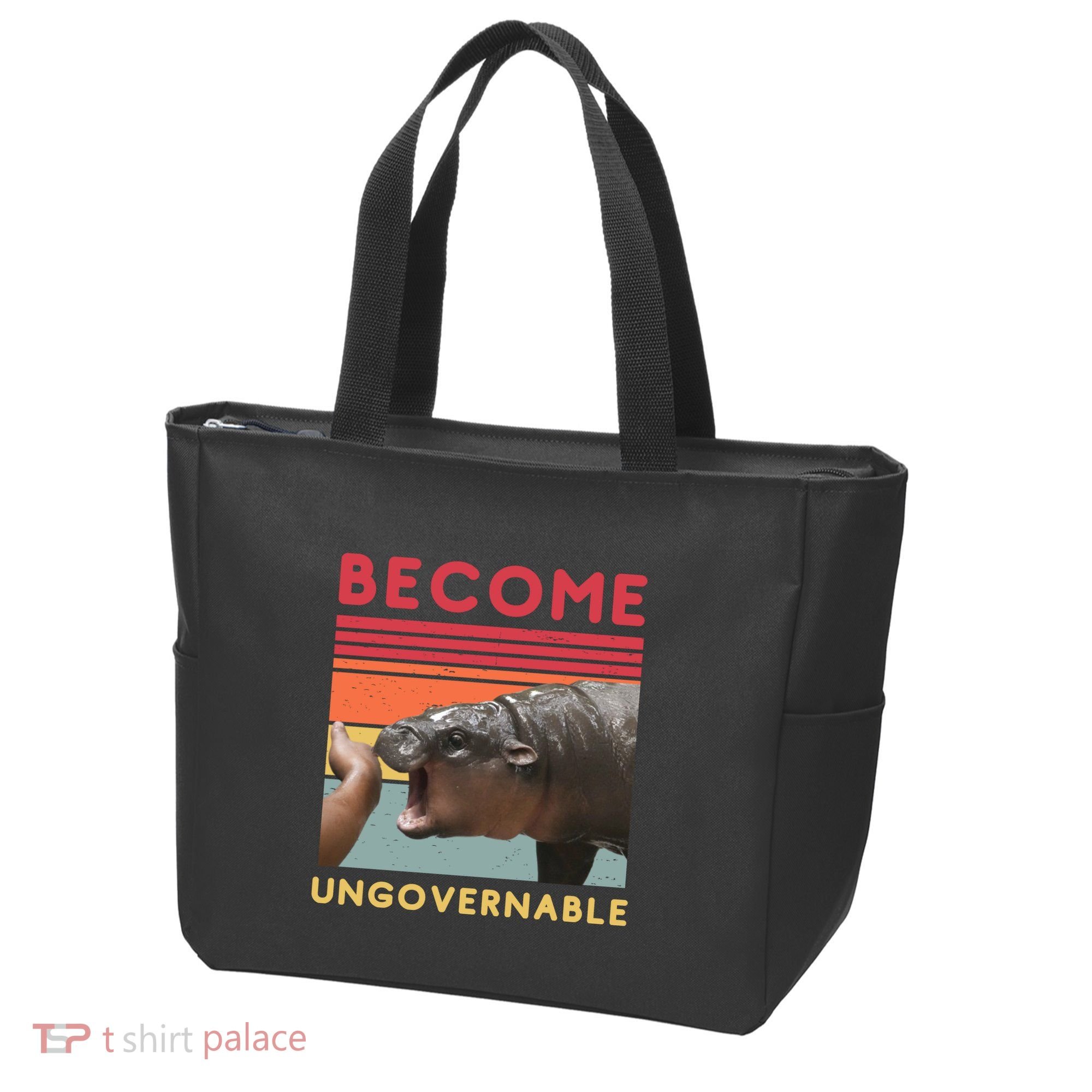 Become Ungovernable Moo Deng Hippo Tote Bag