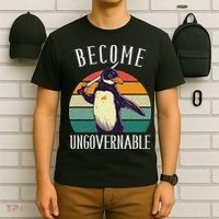 Become Ungovernable Meme Funny Penguin Meme Retro Vintage T-Shirt thumb 6