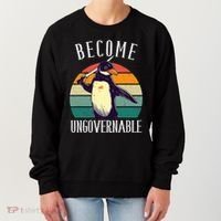 Become Ungovernable Meme Funny Penguin Women's Sweatshirt thumb 0
