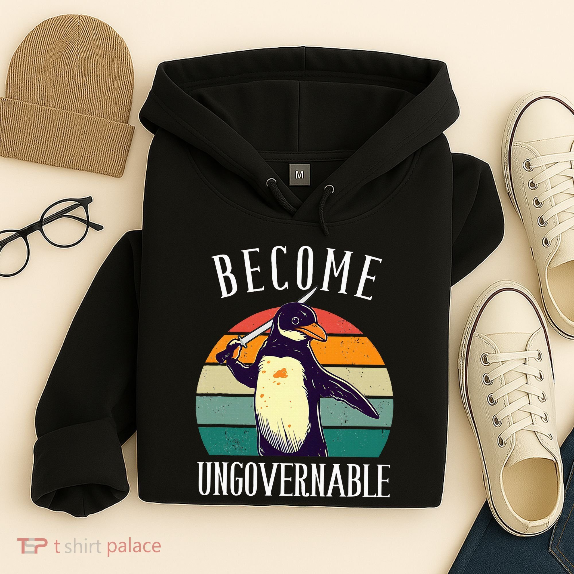 Become Ungovernable Meme Funny Penguin Hoodie