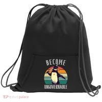 Become Ungovernable Meme Funny Penguin Sweatshirt Cinch Pack Bag thumb 0