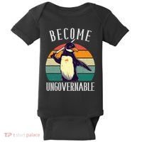 Become Ungovernable Meme Funny Penguin Baby Bodysuit thumb 0