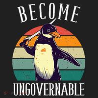 Become Ungovernable Meme Funny Penguin Hat thumb 2