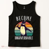 Become Ungovernable Meme Funny Penguin Tank Top thumb 2
