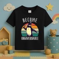 Become Ungovernable Meme Funny Penguin Toddler T-Shirt thumb 3