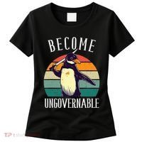 Become Ungovernable Meme Funny Penguin Women's T-Shirt thumb 0