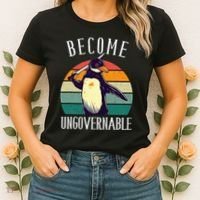 Become Ungovernable Meme Funny Penguin Women's T-Shirt thumb 2