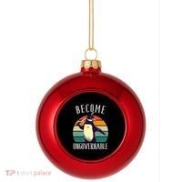 Become Ungovernable Meme Funny Penguin Plastic Christmas Ball Ornament thumb 0