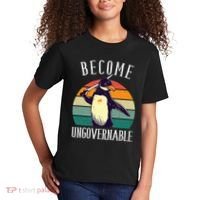 Become Ungovernable Meme Funny Penguin Kids T-Shirt thumb 2