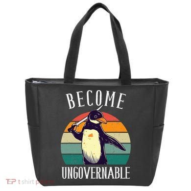 Become Ungovernable Meme Funny Penguin Tote Bag