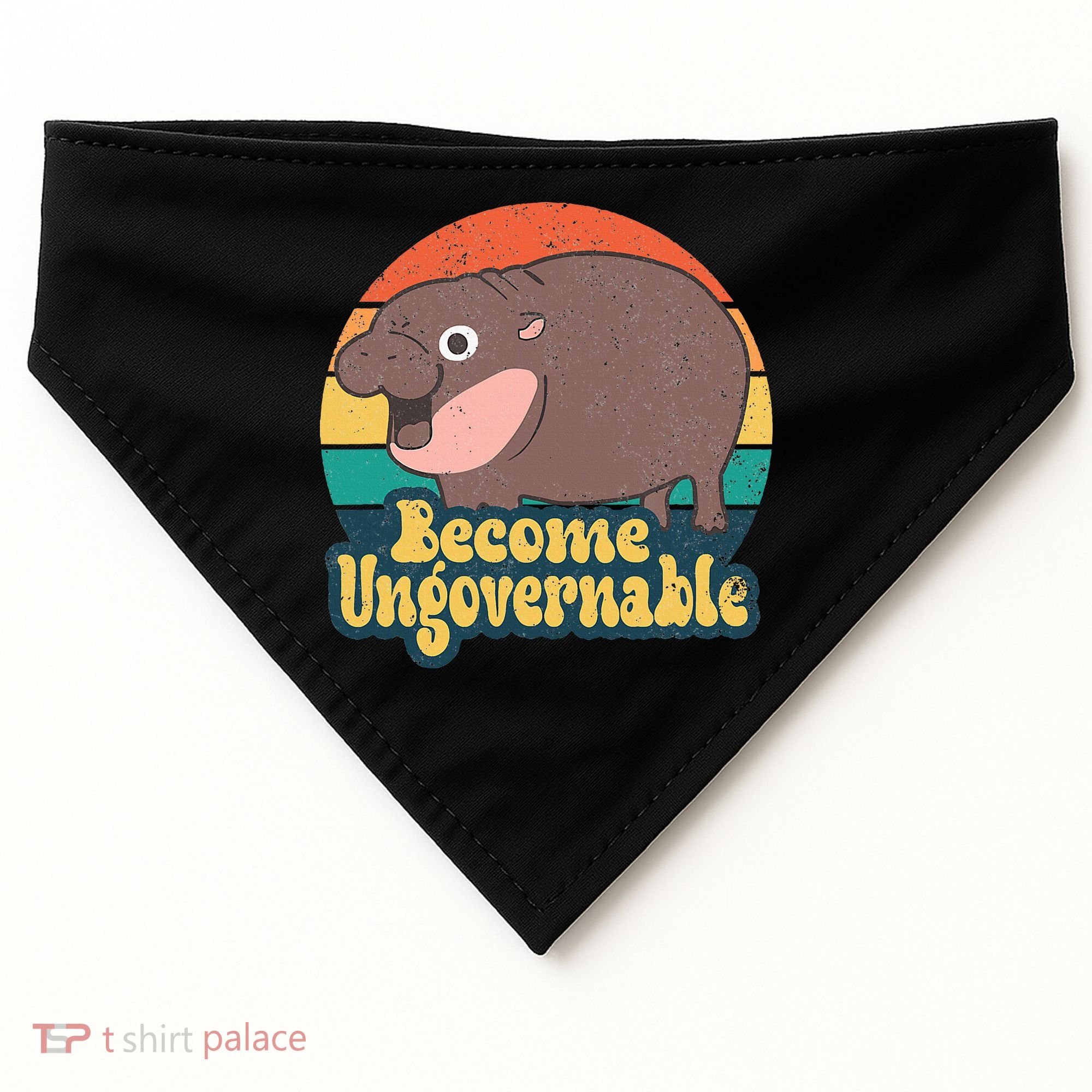 Become Ungovernable Moo Deng Humor USA-Made Doggie Bandana