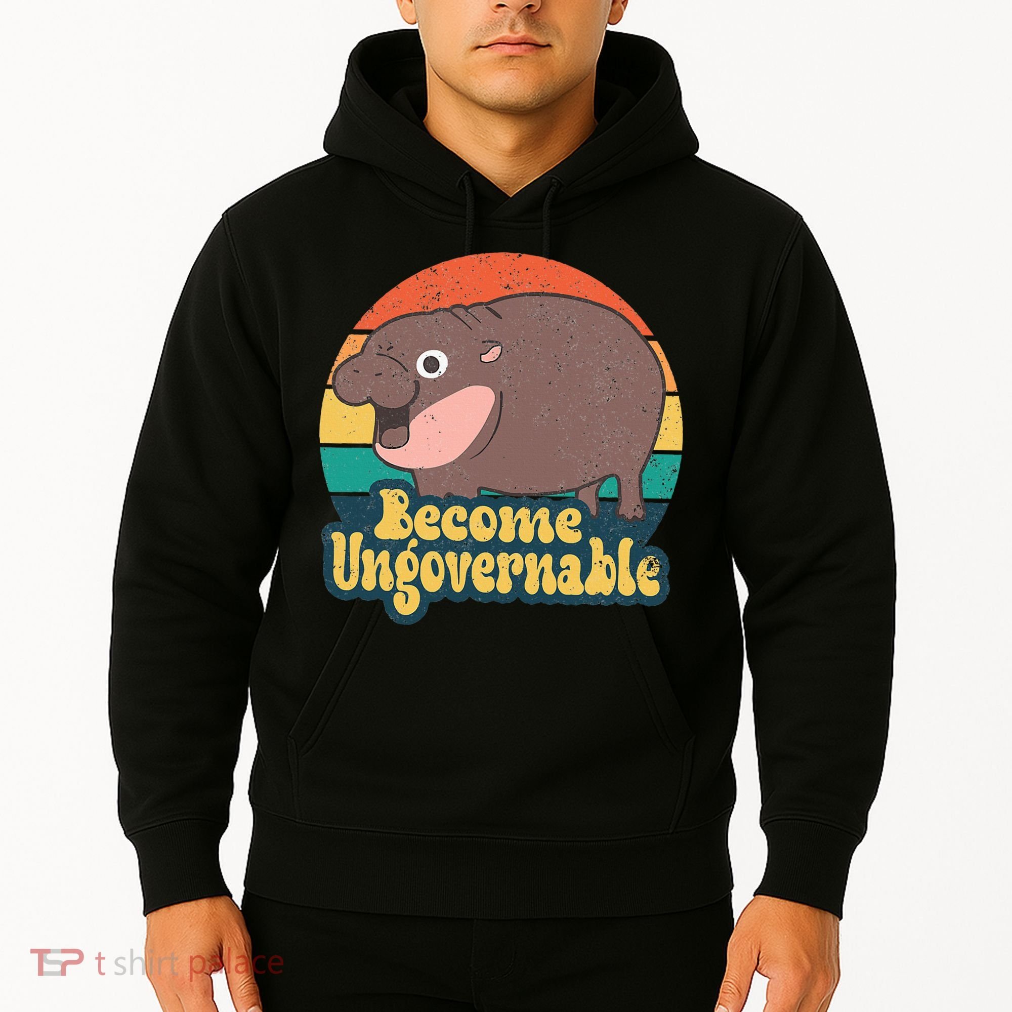 Become Ungovernable Moo Deng Humor Hoodie