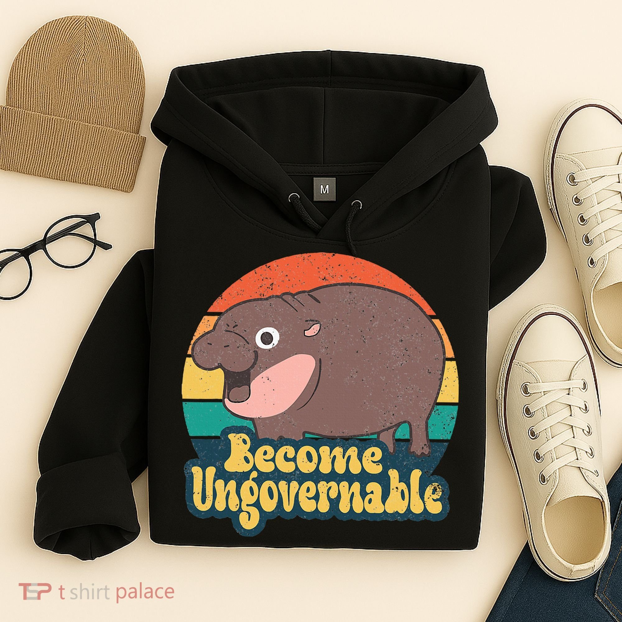 Become Ungovernable Moo Deng Humor Hoodie