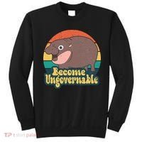 Become Ungovernable Moo Deng Humor Sweatshirt thumb 0