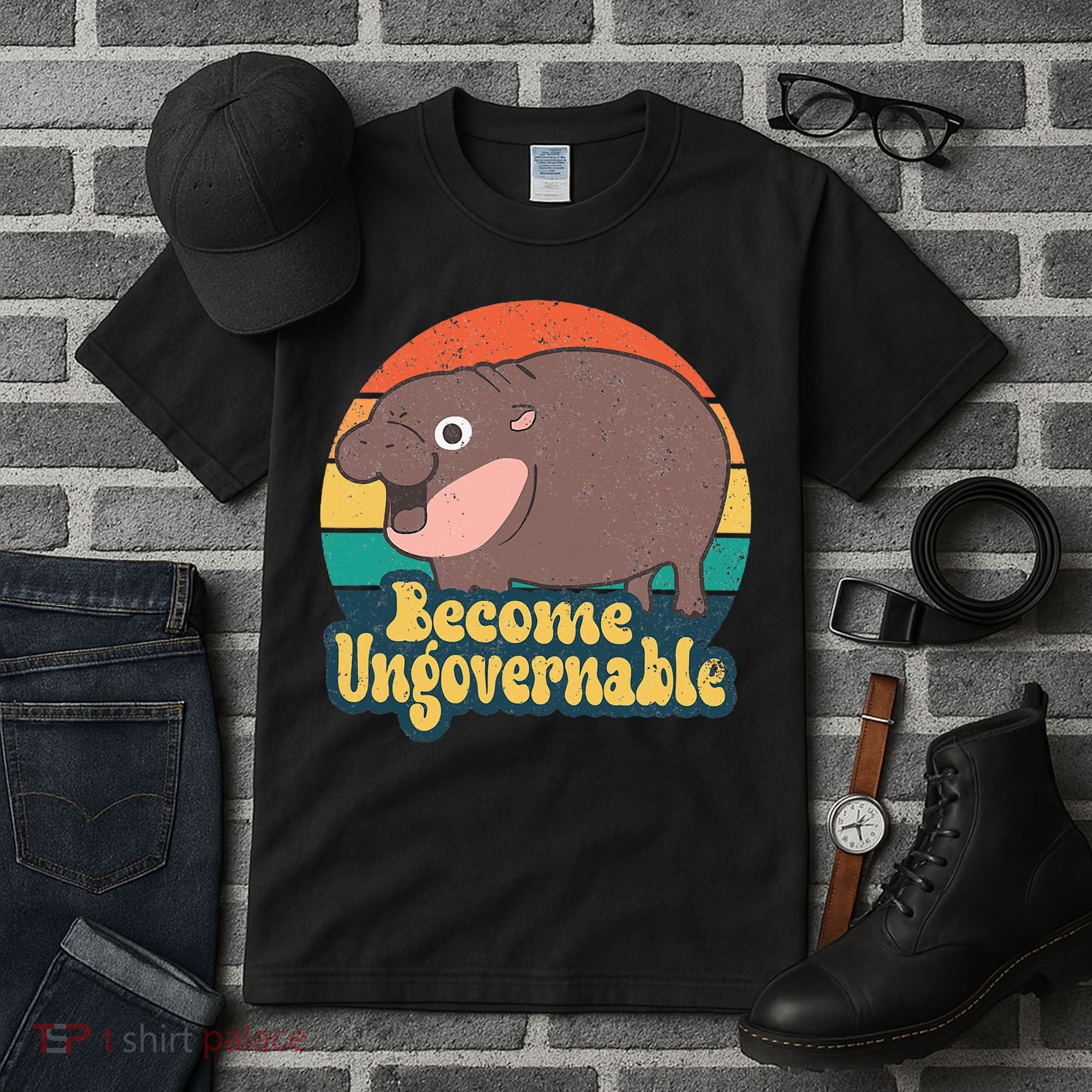 Become Ungovernable Moo Deng Humor Tall T-Shirt
