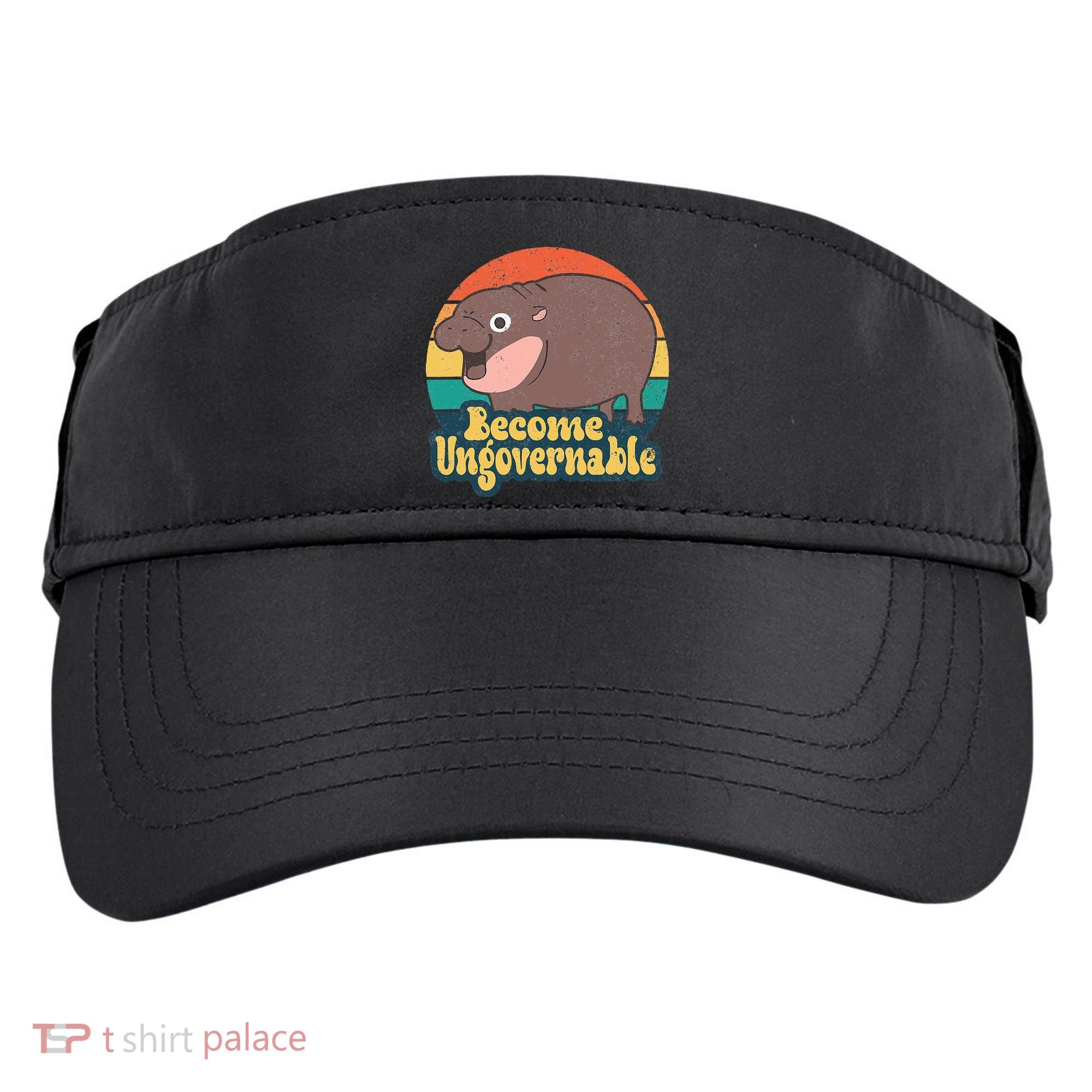 Become Ungovernable Moo Deng Humor Adult Drive Performance Visor