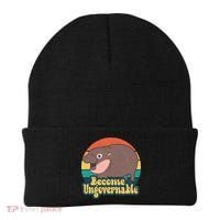 Become Ungovernable Moo Deng Humor Beanie thumb 0