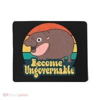Become Ungovernable Moo Deng Humor Mousepad thumb 0