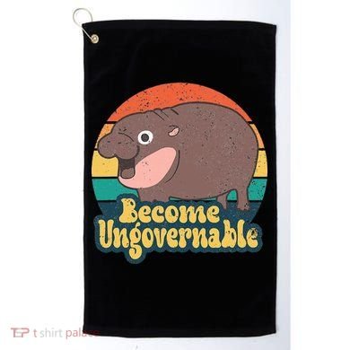 Become Ungovernable Moo Deng Humor Golf Towel