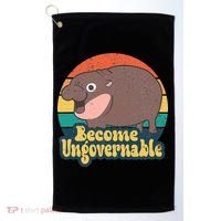 Become Ungovernable Moo Deng Humor Golf Towel thumb 0