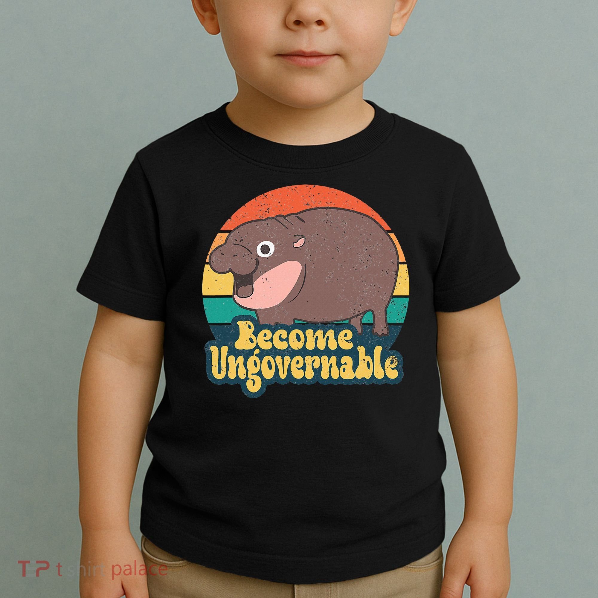Become Ungovernable Moo Deng Humor Toddler T-Shirt