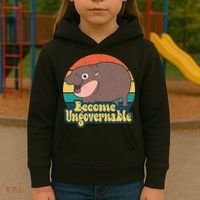Become Ungovernable Moo Deng Humor Kids Hoodie thumb 3