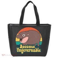 Become Ungovernable Moo Deng Humor Tote Bag thumb 0