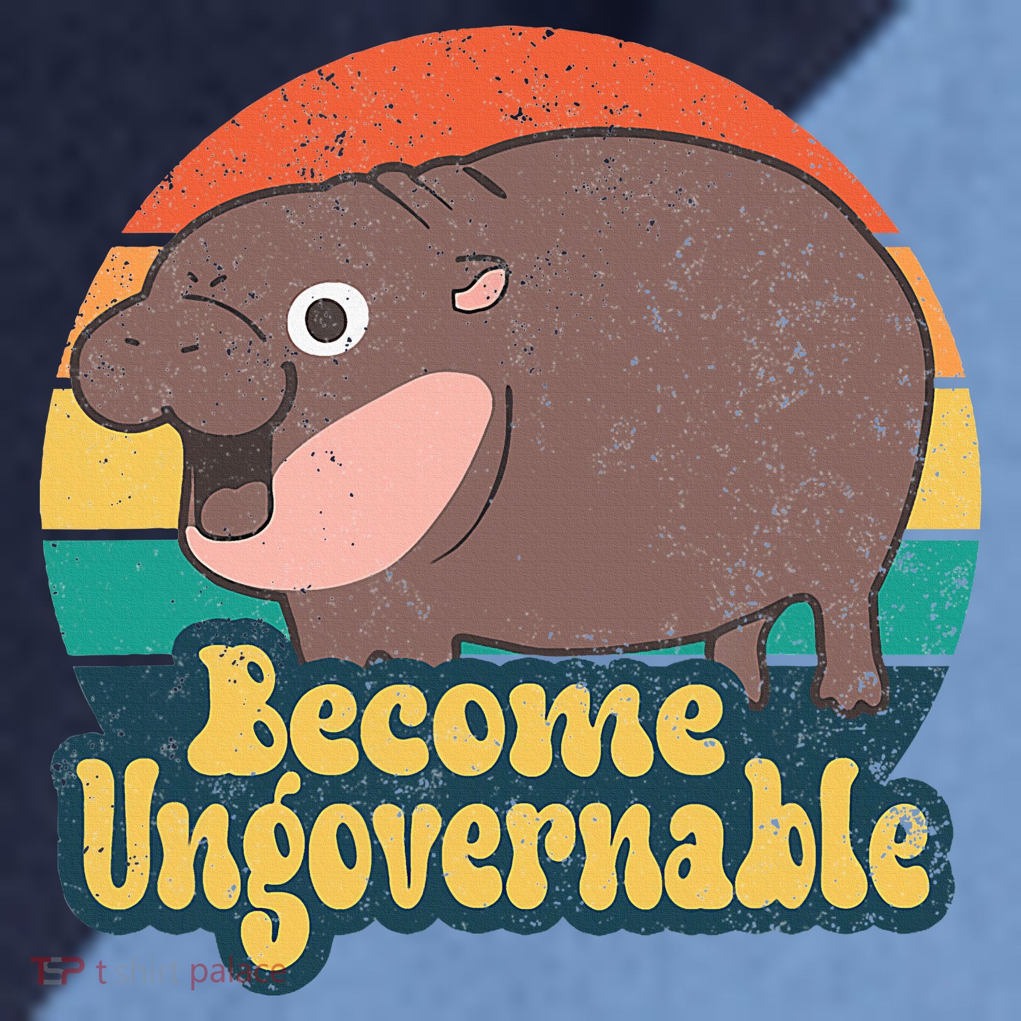 Become Ungovernable Moo Deng Humor Raglan Baseball Sleeve Shirt