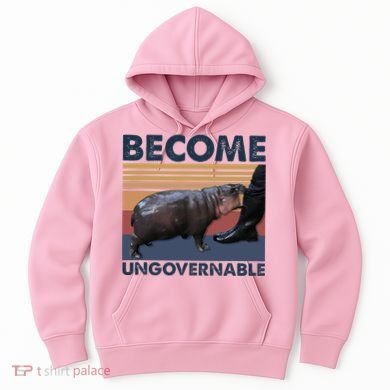 Become Ungovernable Moo Deng Cute Baby Hippo Hoodie