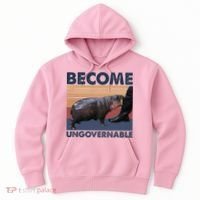 Become Ungovernable Moo Deng Cute Baby Hippo Hoodie thumb 0