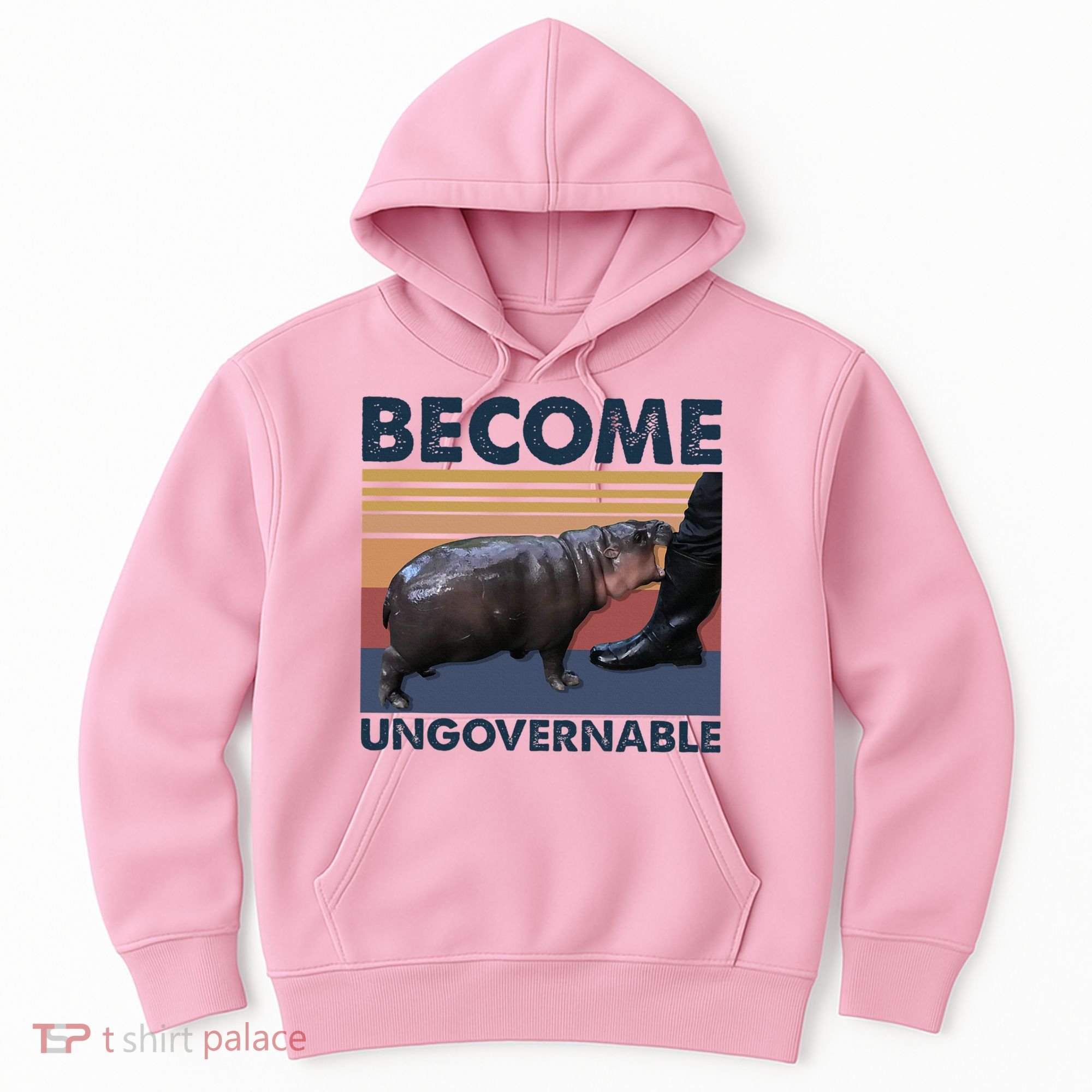 Become Ungovernable Moo Deng Cute Baby Hippo Hoodie