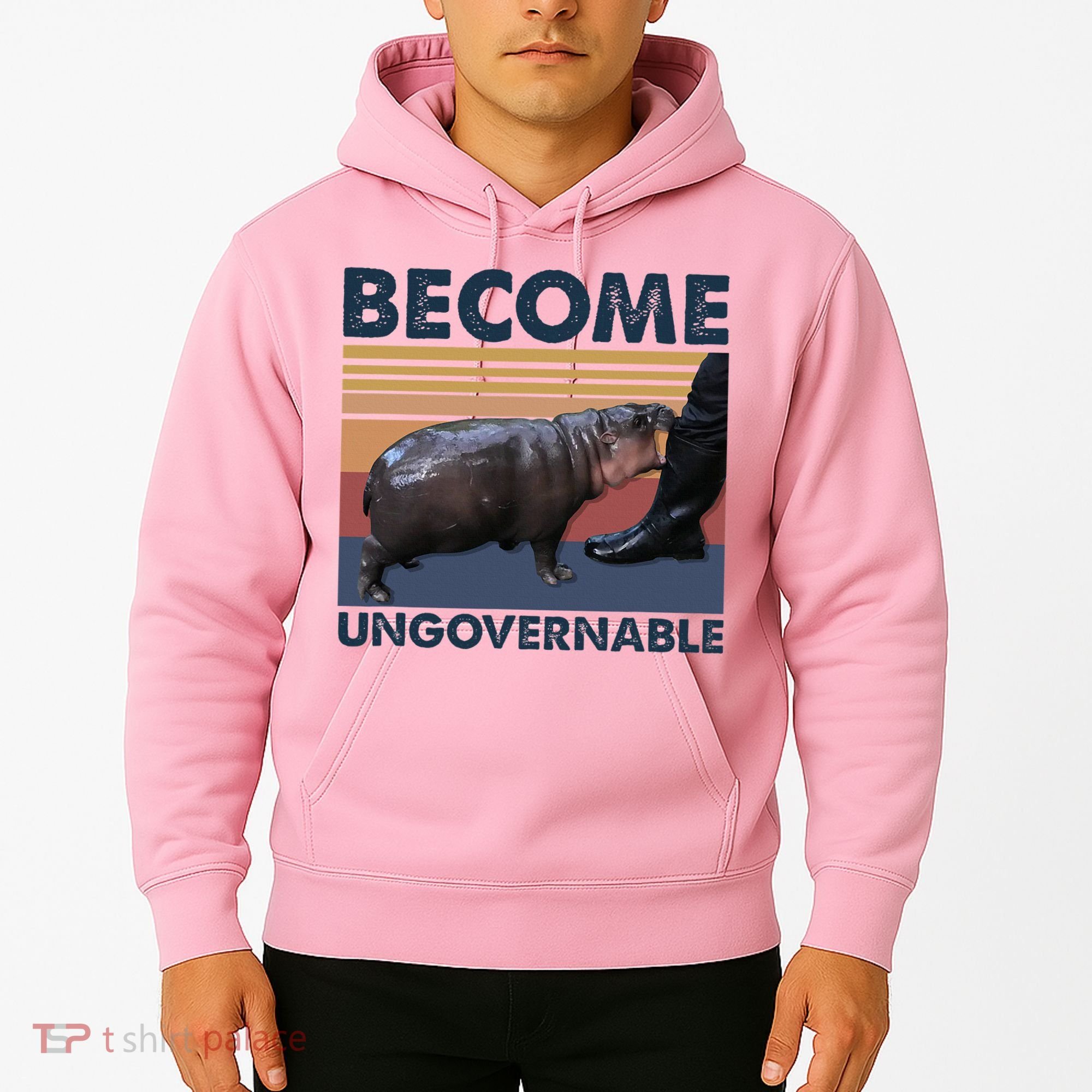 Become Ungovernable Moo Deng Cute Baby Hippo Hoodie