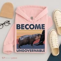 Become Ungovernable Moo Deng Cute Baby Hippo Hoodie thumb 4