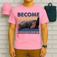 Become Ungovernable Moo Deng Cute Baby Hippo T-Shirt thumb 6
