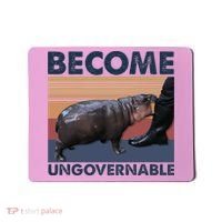 Become Ungovernable Moo Deng Cute Baby Hippo Mousepad thumb 0