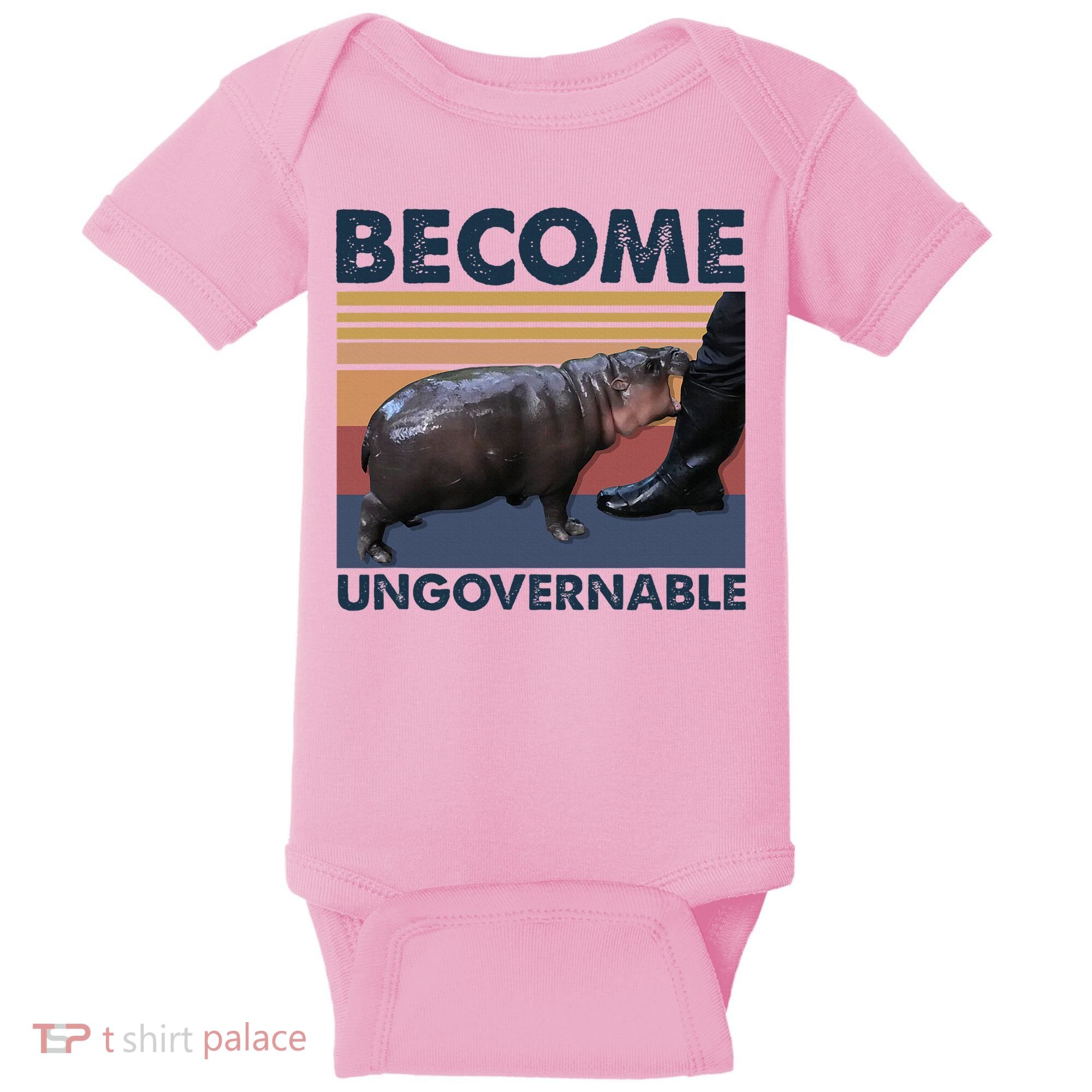 Become Ungovernable Moo Deng Cute Baby Hippo Baby Bodysuit