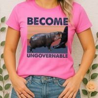 Become Ungovernable Moo Deng Cute Baby Hippo Women's T-Shirt thumb 2