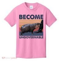 Become Ungovernable Moo Deng Cute Baby Hippo Kids T-Shirt thumb 0