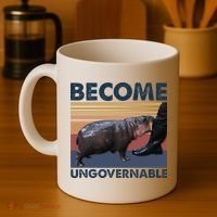 Become Ungovernable Moo Deng Cute Baby Hippo Coffee Mug thumb 4
