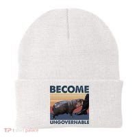 Become Ungovernable Moo Deng Cute Baby Hippo Beanie thumb 0