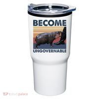 Become Ungovernable Moo Deng Cute Baby Hippo Tumbler thumb 0